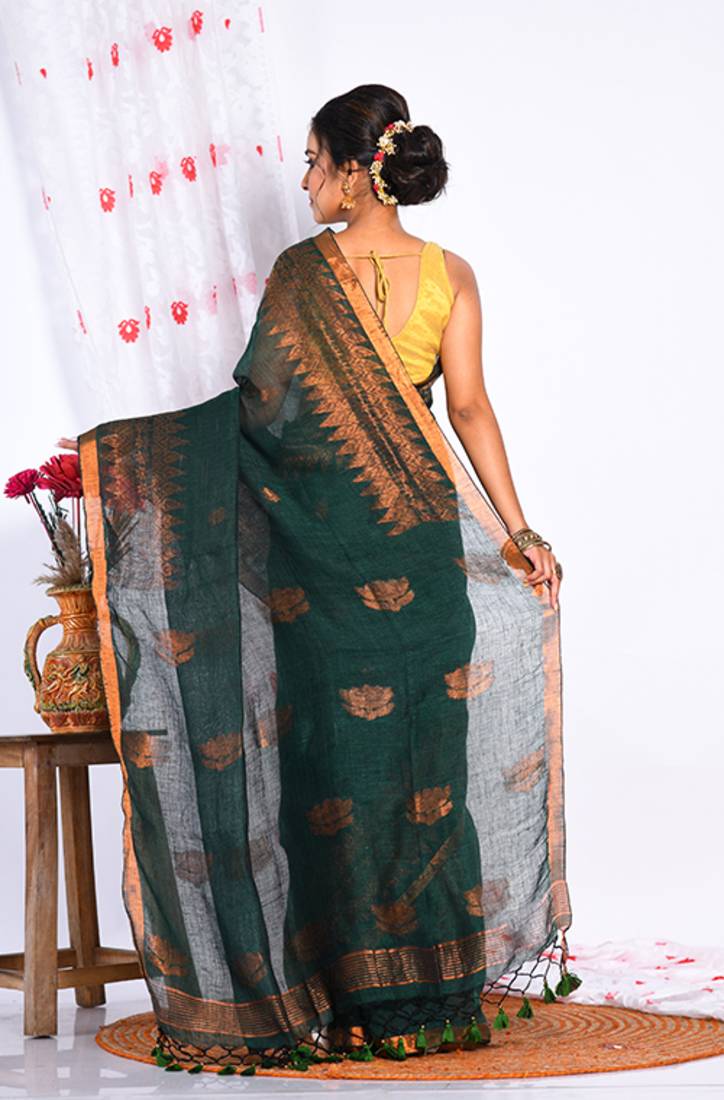 Bengal Handloom linin saree