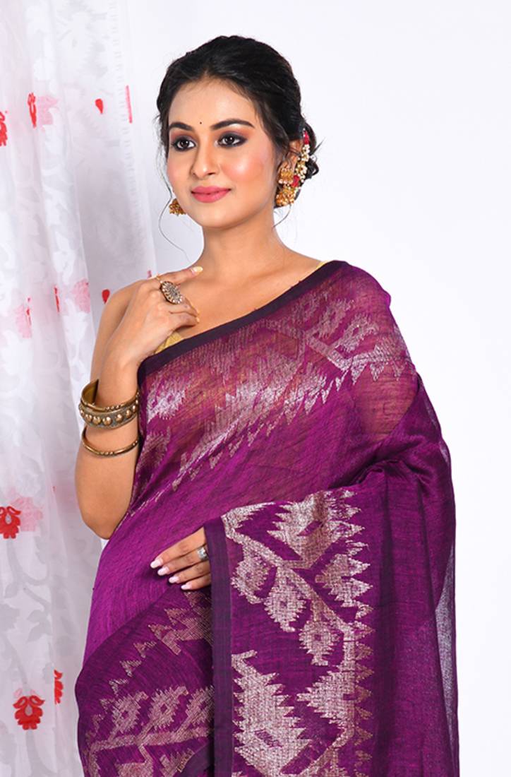 Bengal Handloom linin saree