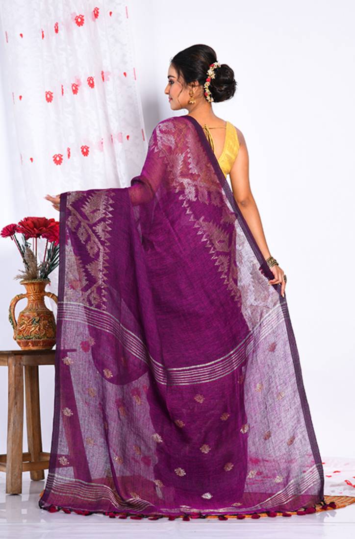 Bengal Handloom linin saree