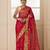 Geroo Jaipur Red & White Bandhani Zari Bandhani Saree