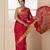 Geroo Jaipur Red & White Bandhani Zari Bandhani Saree