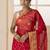 Geroo Jaipur Red & White Bandhani Zari Bandhani Saree