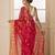 Geroo Jaipur Red & White Bandhani Zari Bandhani Saree