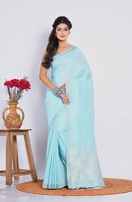 PURE COTTON LININ SAREE 1