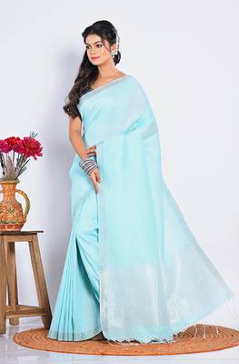 PURE COTTON LININ SAREE 3