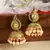 Meenakari  green jhumkis earrings copper gold plated for women & girls