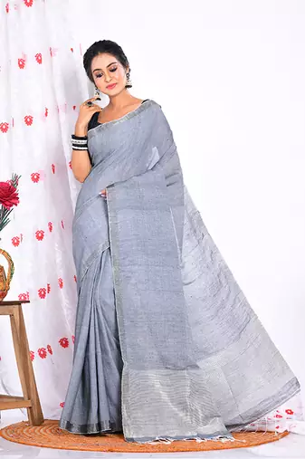 PURE COTTON LININ SAREE
