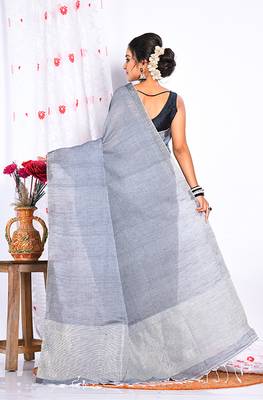 PURE COTTON LININ SAREE 4