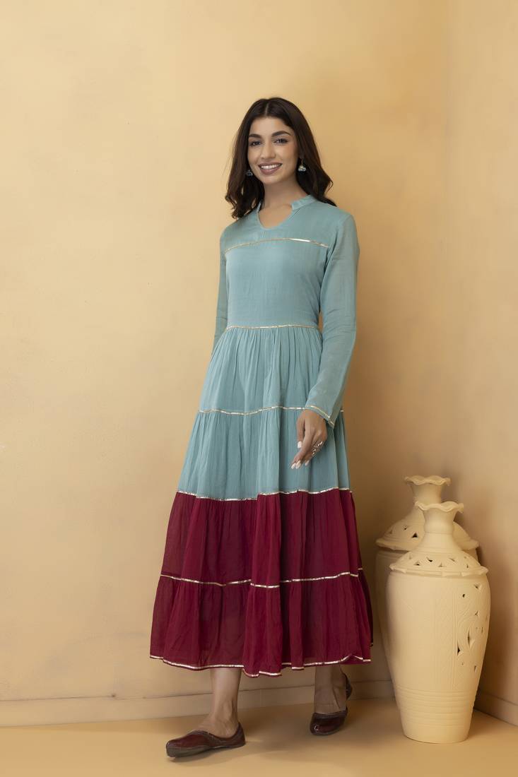Geroo Jaipur Hand-Dyed Cotton Maxi Dress