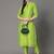 Anekaant dangle castleton green embellished velvet clutch