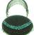 Anekaant dangle castleton green embellished velvet clutch