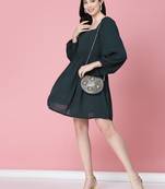 mosaic silver & multi embellished metal clutch