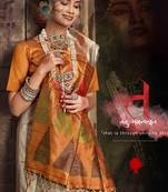 CHIKU BEAUTIFUL RAW  SILK PRETTY SAREE