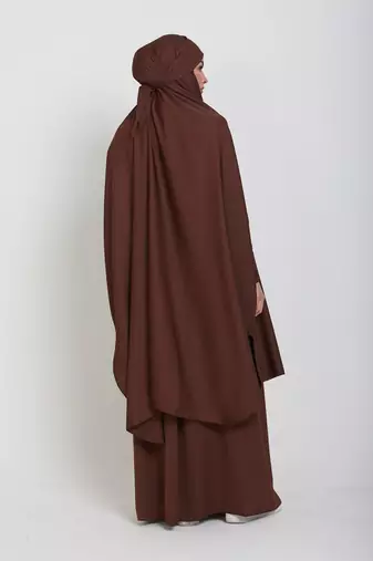 Brown Crepe Plain Jibab