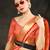 ORANGE AASAM SILK UNIQUE PRETTY SAREE