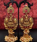 Ruby god laxmi temple earring