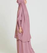 Baby Pink Firdous Plain Jilbab