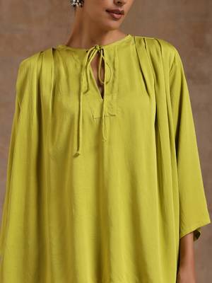 Lime Modal Shoulder Pleat Co-Ord Set 5