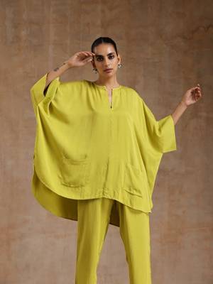 Lime Modal Boxy Fit High-Low Co-Ord Set 4