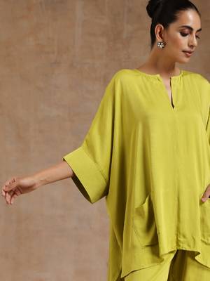 Lime Modal Boxy Fit High-Low Co-Ord Set 5