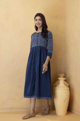   Hand Block Cotton Print Dress 2
