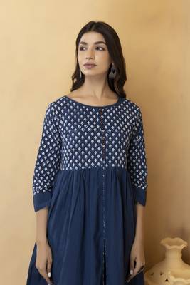   Hand Block Cotton Print Dress 5