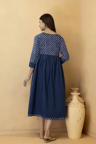   Hand Block Cotton Print Dress