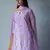 Lavender Premium Cotton Printed Salwar Suit With Delicate Bead Work Detailing