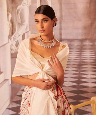 Gold Diamond Satin Blouse 1