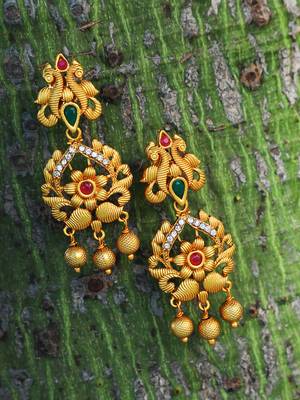 Women 24ct gold-plated handcrafted earing 1