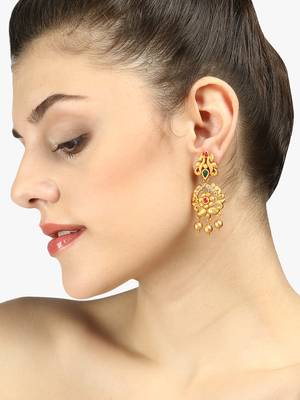 Women 24ct gold-plated handcrafted earing 2