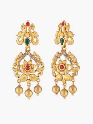 Women 24ct gold-plated handcrafted earing 4