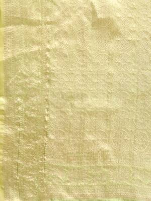 Pista Organza Woven Rangkat Saree With Unstitched Blouse Piece 4