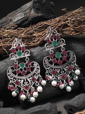 Women silver-plated classic drop  earing 1