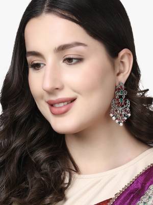 Women silver-plated classic drop  earing 2