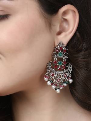 Women silver-plated classic drop  earing 3