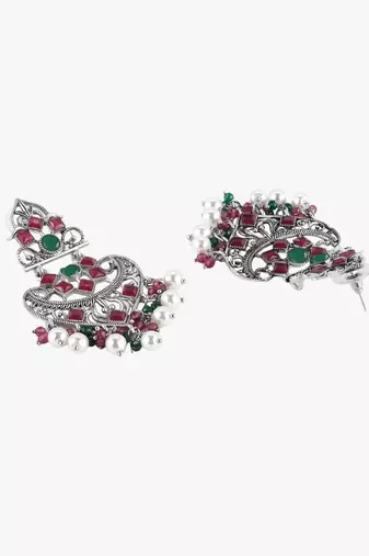 Women silver-plated classic drop  earing