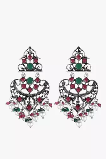 Women silver-plated classic drop  earing