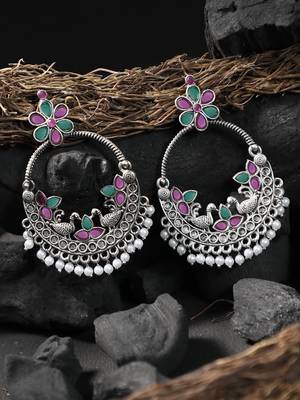 Women silver-plated classic earing 1