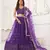 Purple Embroidery Net A Line Lehenga With Blouse