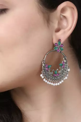 Women silver-plated classic earing