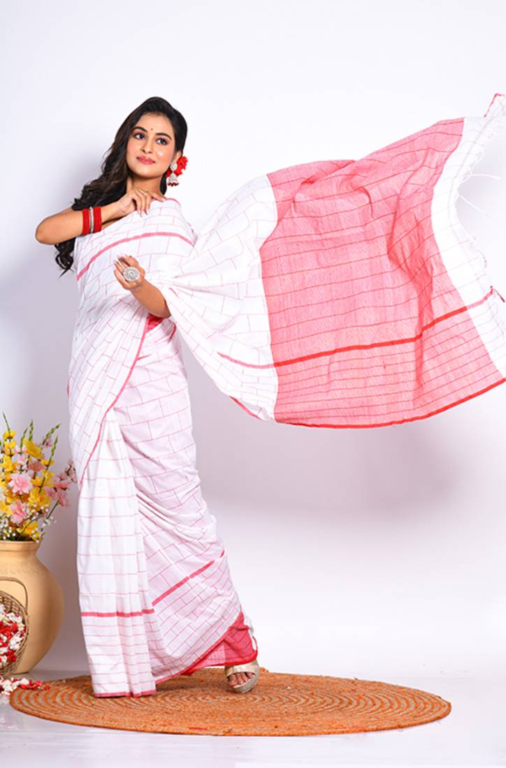 COTTON HANDLOOM LININ SAREE