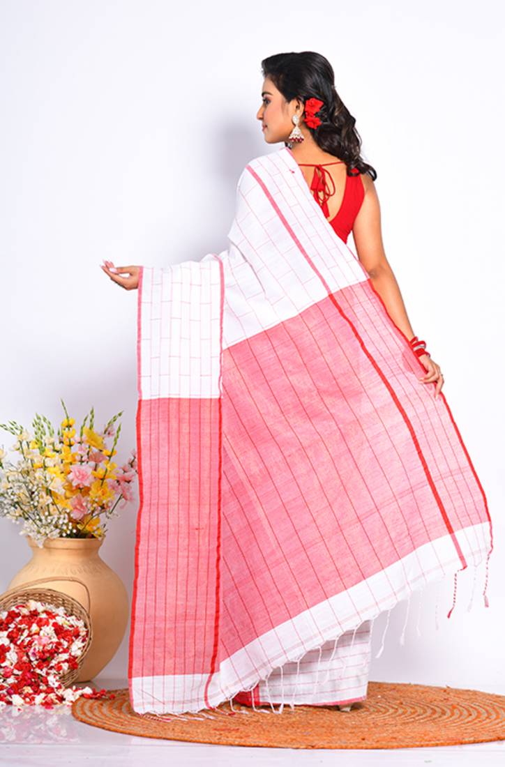 COTTON HANDLOOM LININ SAREE
