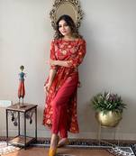 Multicolor flora printed Nyra Cut kurti with Pant 