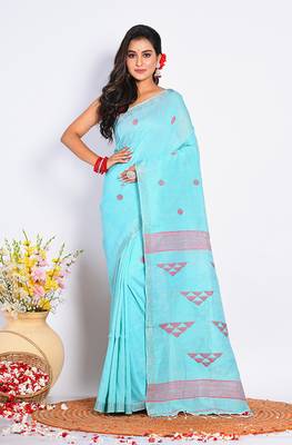 COTTON HANDLOOM LININ SAREE 1