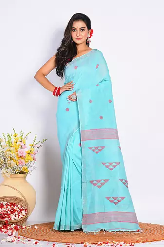COTTON HANDLOOM LININ SAREE