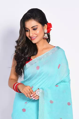 COTTON HANDLOOM LININ SAREE