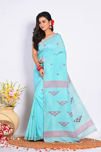 COTTON HANDLOOM LININ SAREE
