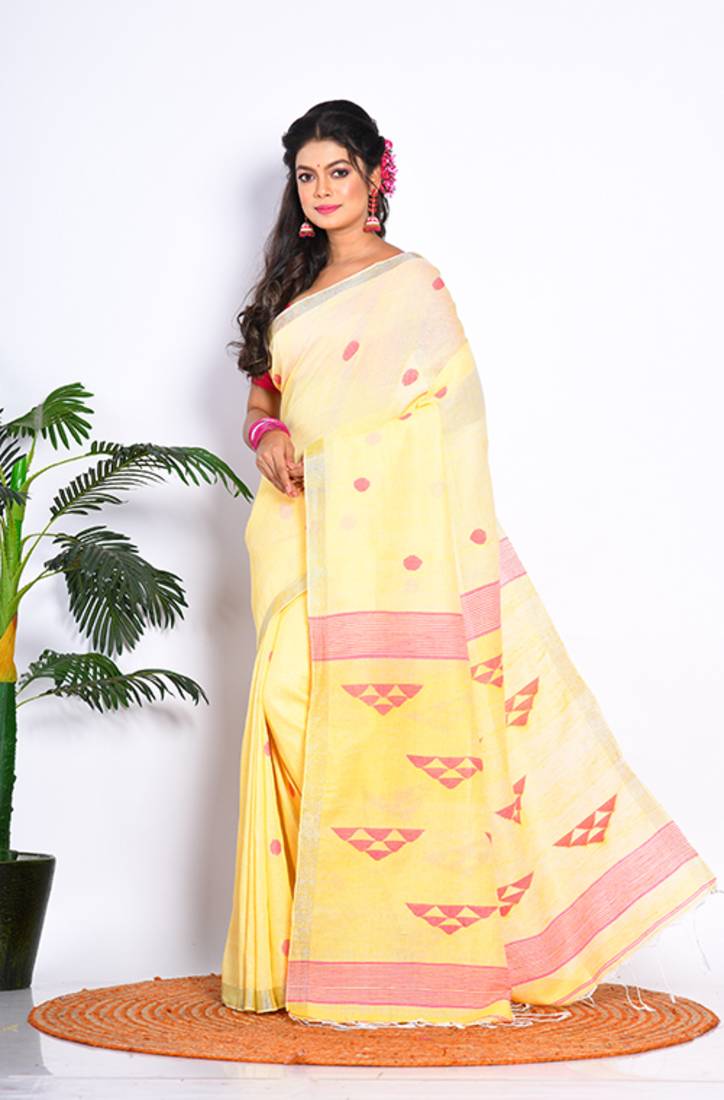 COTTON HANDLOOM LININ SAREE