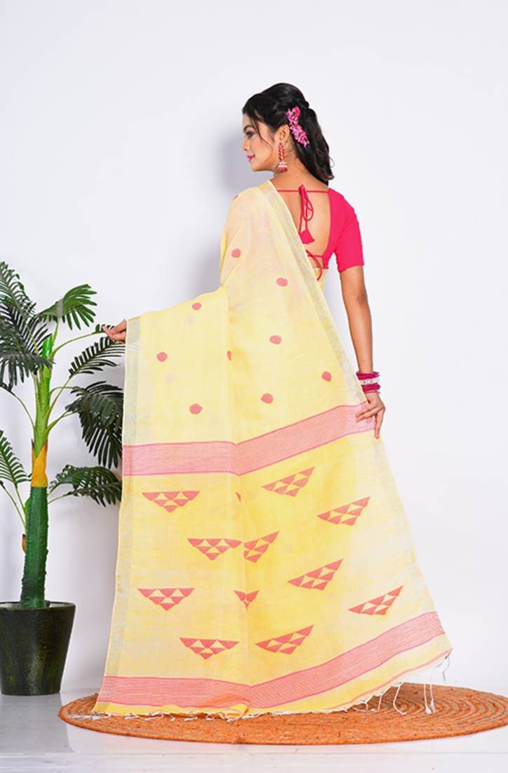 COTTON HANDLOOM LININ SAREE
